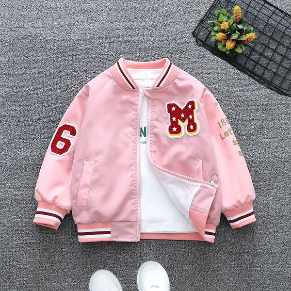 Girls' spring clothing jacket Spring and autumn baseball clothing 2025 New children's spring tops