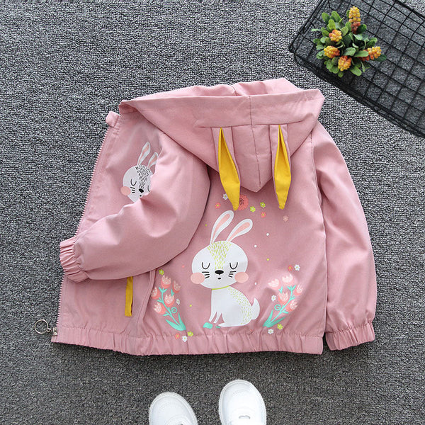 Girls’ Jacket – Korean Style Kids’ Trendy Baseball Uniform Top