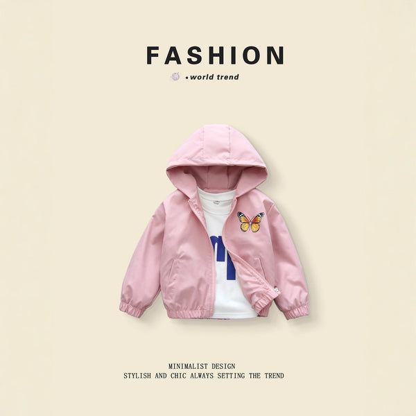 Girls' versatile jacket spring and autumn 2022 new spring and autumn baby medium and large children's thin fashion hoodie