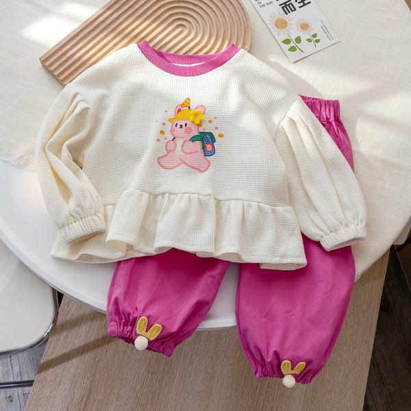 Girls’ Casual Pants – Cute Sweet Trousers for Baby and Kids, Trendy Foreign-Style Children’s Clothing