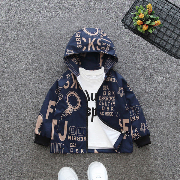 Boys trench coat 2025 autumn new children's casual jacket