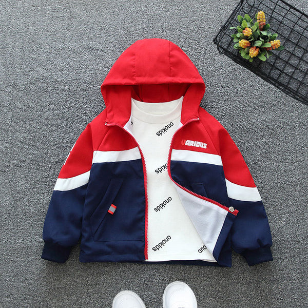 Boys spring thin trench Korean version