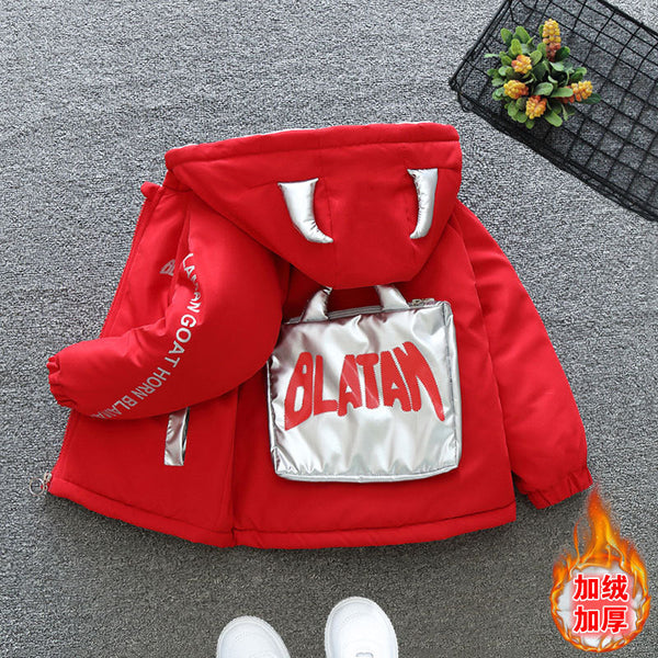 2025 Boys’ Winter Cotton-Padded Jacket – Thickened Warm Outerwear, Versatile Kids’ Coat