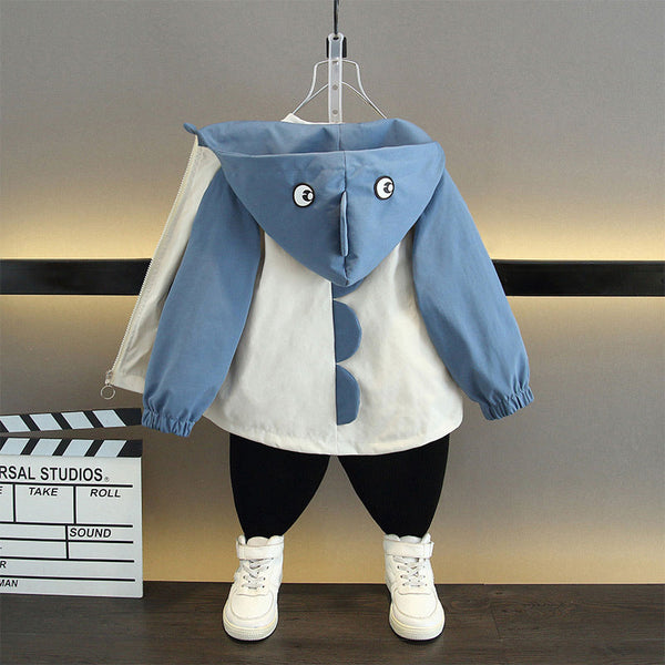 Children's clothing baby spring and autumn clothes 2025 boys new hooded jacket top children's foreign spring coat tide