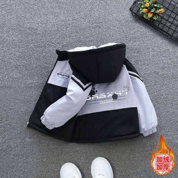 Boys’ Fleece Jacket – 2025 Autumn/Winter Thickened Cotton-Padded Coat for Kids & Toddlers