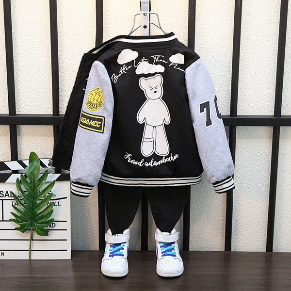 Boys baseball jersey spring and autumn coat 2025 new fried street children's spring clothing autumn baby top jacket thin trendy
