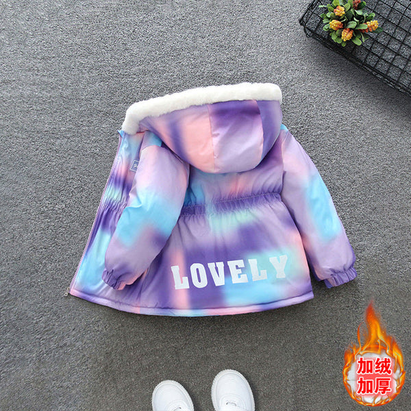 Girls' coat autumn and winter 2025 new children's winter velvet top baby winter fashion pie to overcome the tide