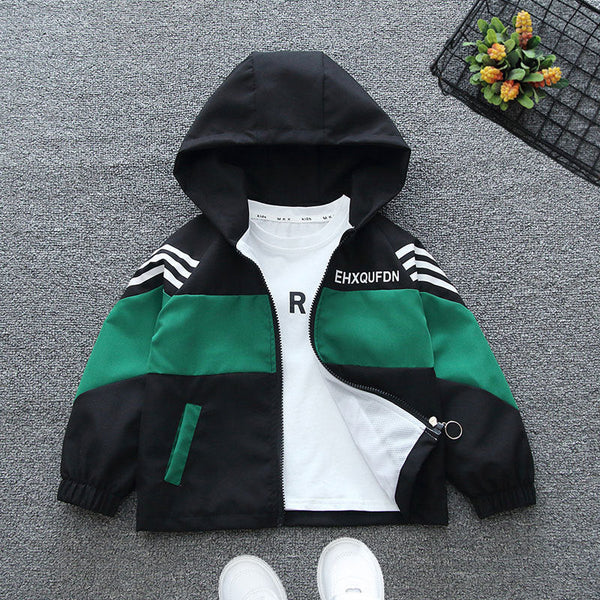 Boys jacket spring and autumn fried street hooded