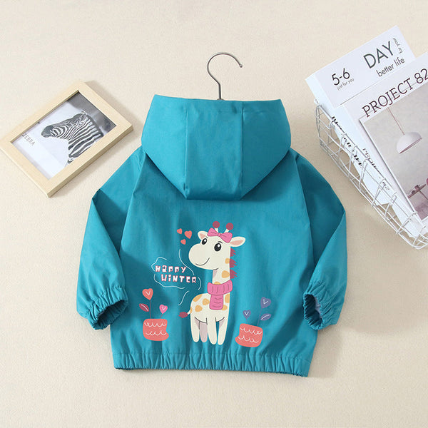 Girls Spring and Autumn Hooded Jacket 2025 New Children's Top Little Girls Spring and Autumn Long Sleeve Jacket Top