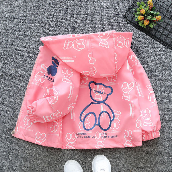 Girls' coat spring and autumn 2025 new medium and older children's sports jacket casual trench coat boys baseball top