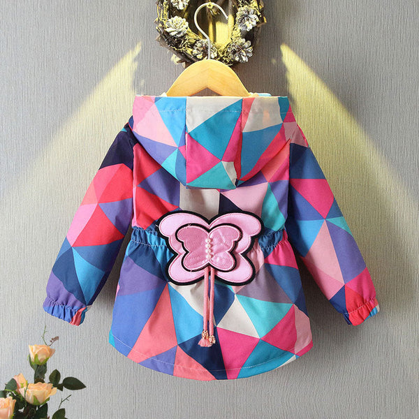 Girls jacket 2025 new spring baseball jersey children's simple and versatile foreign cartoon print jacket spring and autumn