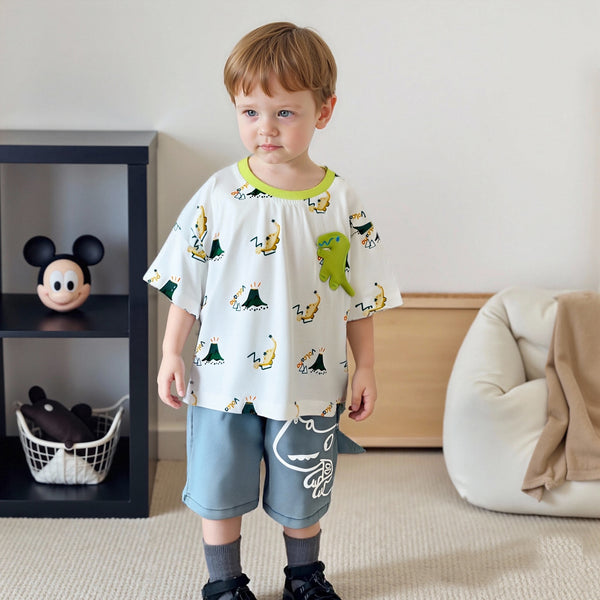 Children's clothing new boys summer baby Internet celebrity foreign trade clothes children's leisure summer short sleeve suit