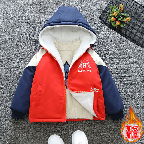 Kids’ Cotton-Padded Coat – 2025 Autumn/Winter Thickened Fleece Jacket for Boys & Girls