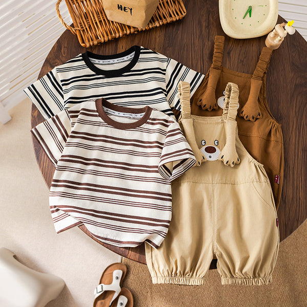Children's short-sleeved set summer new baby shorts clothes boys summer clothes girls t-shirt children's clothing