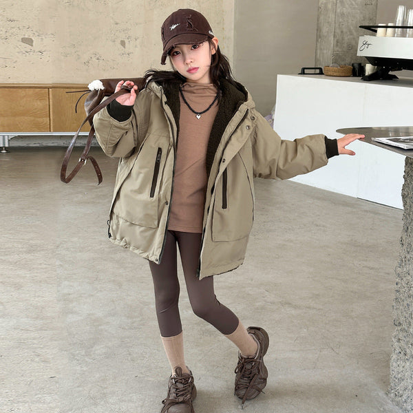 Kids’ Double-Sided Fleece Jacket – Korean Style Boys’ and Girls’ Warm Winter Coat