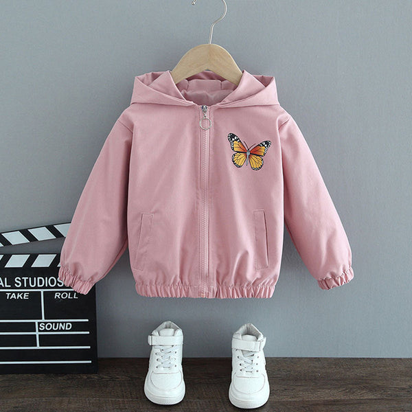 Girls' Jackets Spring and Autumn Butterfly Design