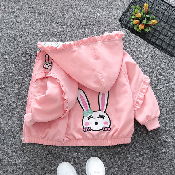 Children's clothing 2025 new girls' jacket spring and autumn children's foreign-style jacket spring children's fashion hooded trench coat
