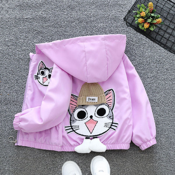 Girls Meow Star Jacket Clothes Spring and Autumn 2025 Spring Clothing New Girls Children's Jackets Children's Clothing Internet celebrities