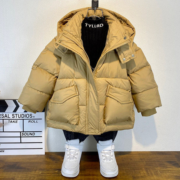 2025 Winter Down Jacket – Trendy and Cool Medium-Long Coat for Toddlers and Older Children