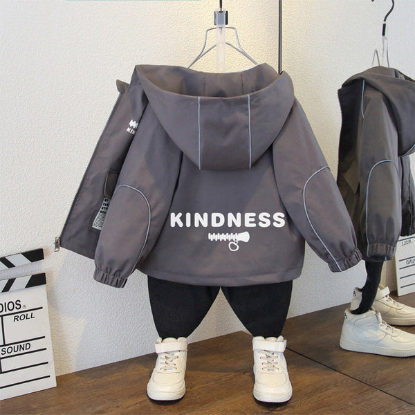 Boys spring jacket 2025 new spring and autumn jacket medium and older boys jacket children's clothing ruffian handsome top