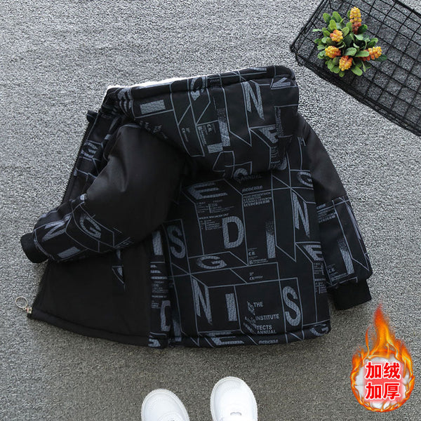 Boys' fleece jackets, children's winter cotton-padded jackets, and winter casual pie overcome the foreign atmosphere of middle-aged and older children's thickened cotton-padded jackets for girls
