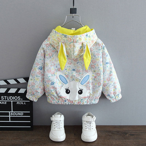 Girls' jacket spring clothing 2025 new  short trench coat