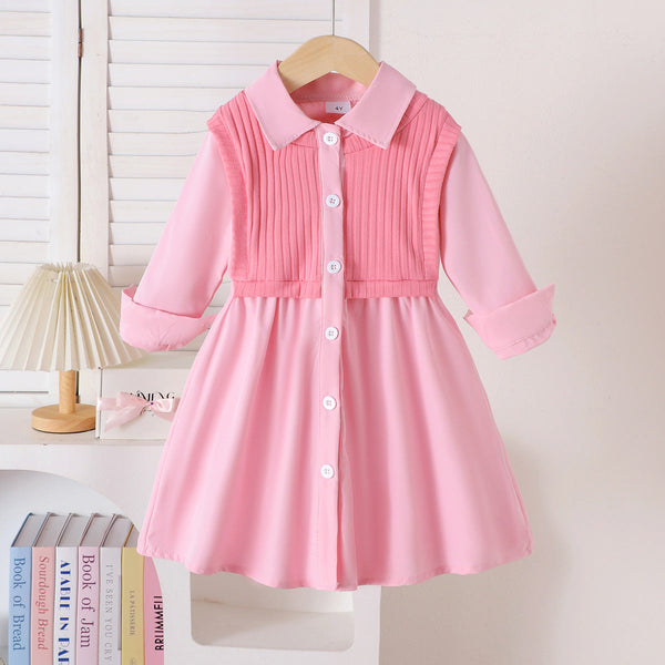 Children's clothing Cross-border girls' suit pink shirt skirt dress