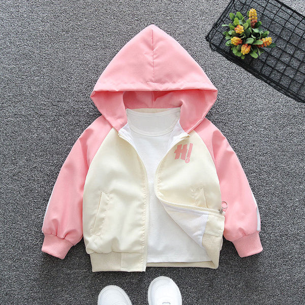 Girls' Spring and Autumn foreign-style children's cartoon jacket