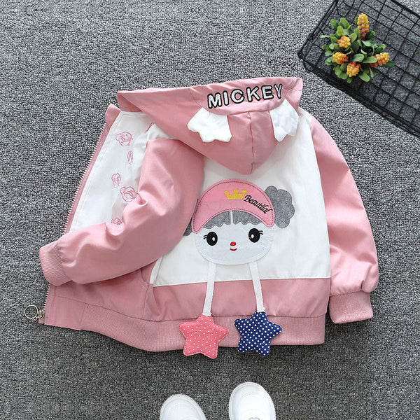 Children's clothing girls' coat spring clothing 2025 new baby children's sports jacket jacket top tide