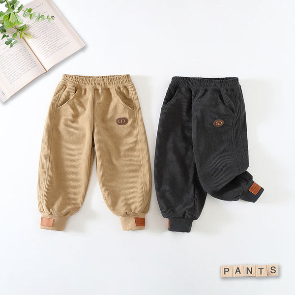Children's Corduroy Pants 2025 Autumn Boys' Sweatpants Long Pants Mori Baby Children's Casual Wide Leg Pants