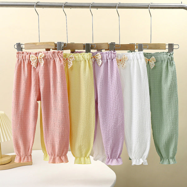 Girls' pants summer new mosquito-proof pants