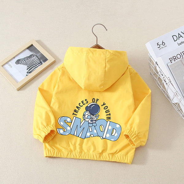 Boys jacket spring and autumn 2025 new middle-aged and older children loose handsome foreign fried street casual jacket top