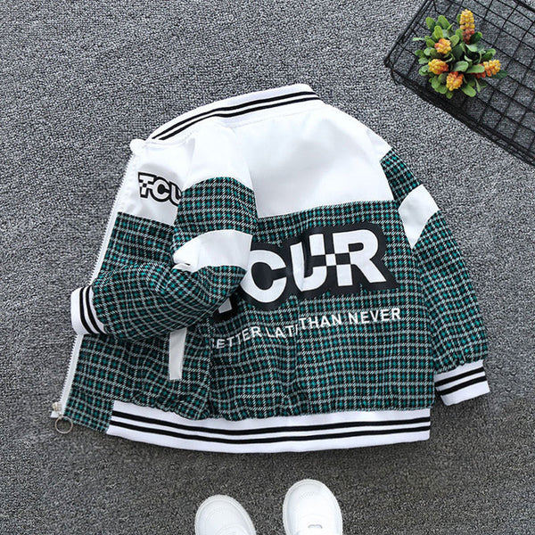 Children's clothing Boys' autumn clothing Handsome plaid jacket 2025 New children's autumn middle and older children's clothing Girls' spring and autumn models