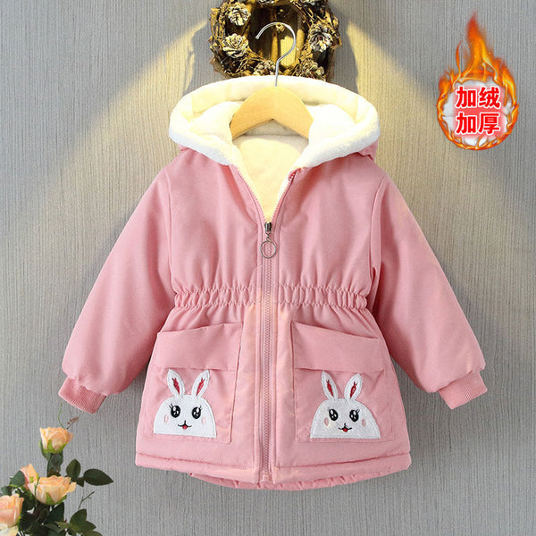 Girls' winter clothing thickened jacket