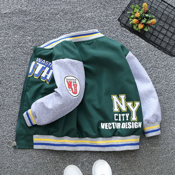 Boys' jacket spring and autumn 2025 new children's clothing foreign cartoon jacket top middle and older children's fashionable baseball clothing
