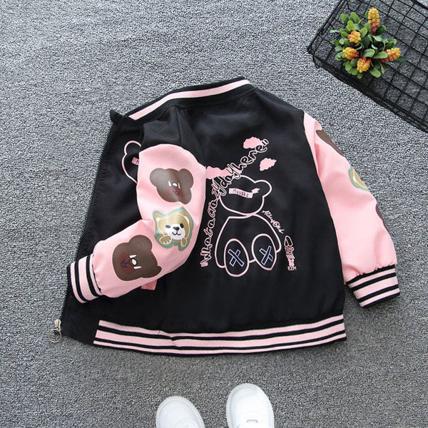 2025 Boys’ and Girls’ Baseball Jacket – Spring and Autumn Sports Fashion Coat for Older Children