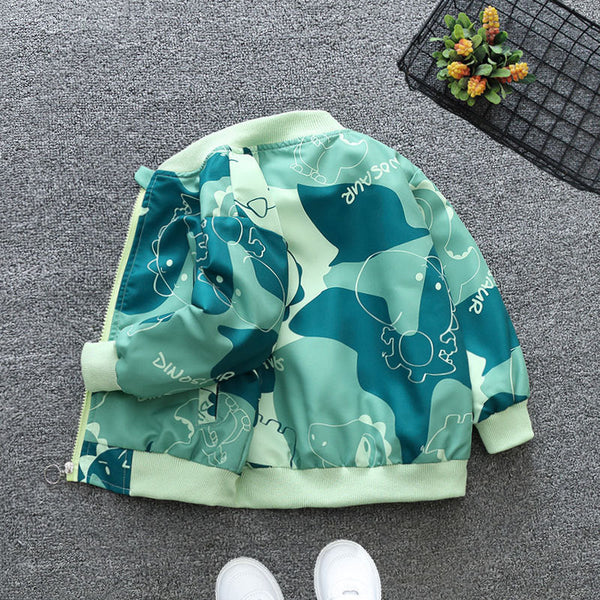 Boys graffiti jacket spring and autumn thin 2025 new children's sports jacket fashion baseball jersey girls top