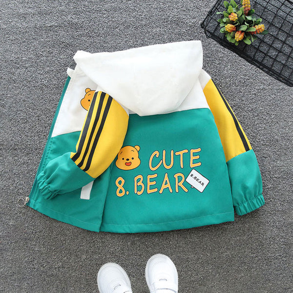 Boys 2025 autumn new jacket children medium and older children's trench coat girls spring and autumn sports top
