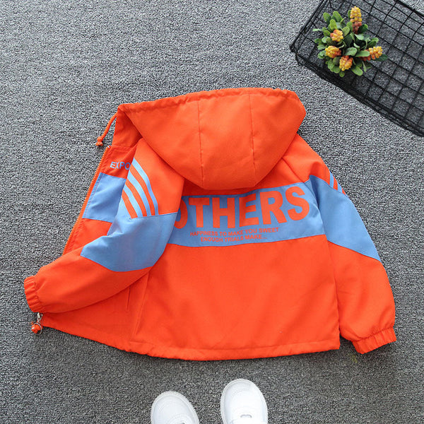 2025 Boys’ Spring and Autumn Coat – Korean Style Hooded Thin Trench Jacket for Medium Children