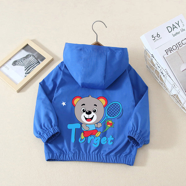 2025 Boys’ Spring and Autumn Baseball Jacket – Hooded Casual Coat for Medium and Older Boys