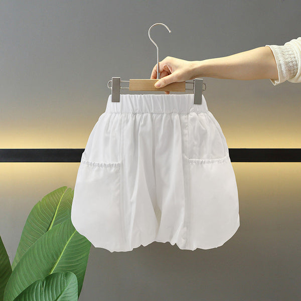 Girls' bud shorts, 2025 girls' summer new casual pants, baby girl high-waisted bud hot pants