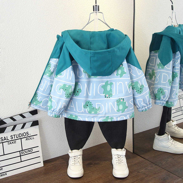 Children's coat 2025 spring new spring jacket thin boys hooded zipper shirt jacket top