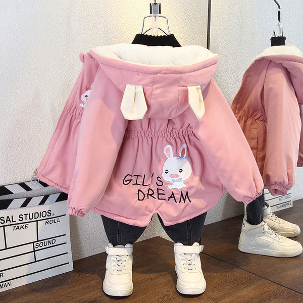 Boys' winter velvet jacket Children's winter thickened cotton-padded coat 2025 autumn and winter new baby trendy