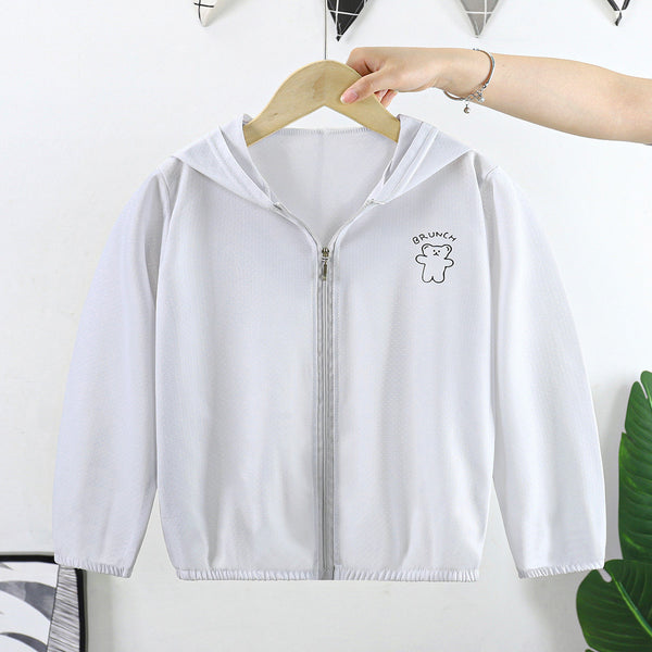 Children's sunscreen clothing Summer boys baby UV protection skin jacket Thin girls clothing Breathable children's clothing