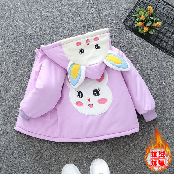 Girls' winter cotton-padded clothes 2025 new foreign style, older children's boys' cotton-padded jackets, velvet cotton-padded clothes pie to overcome thickened jackets
