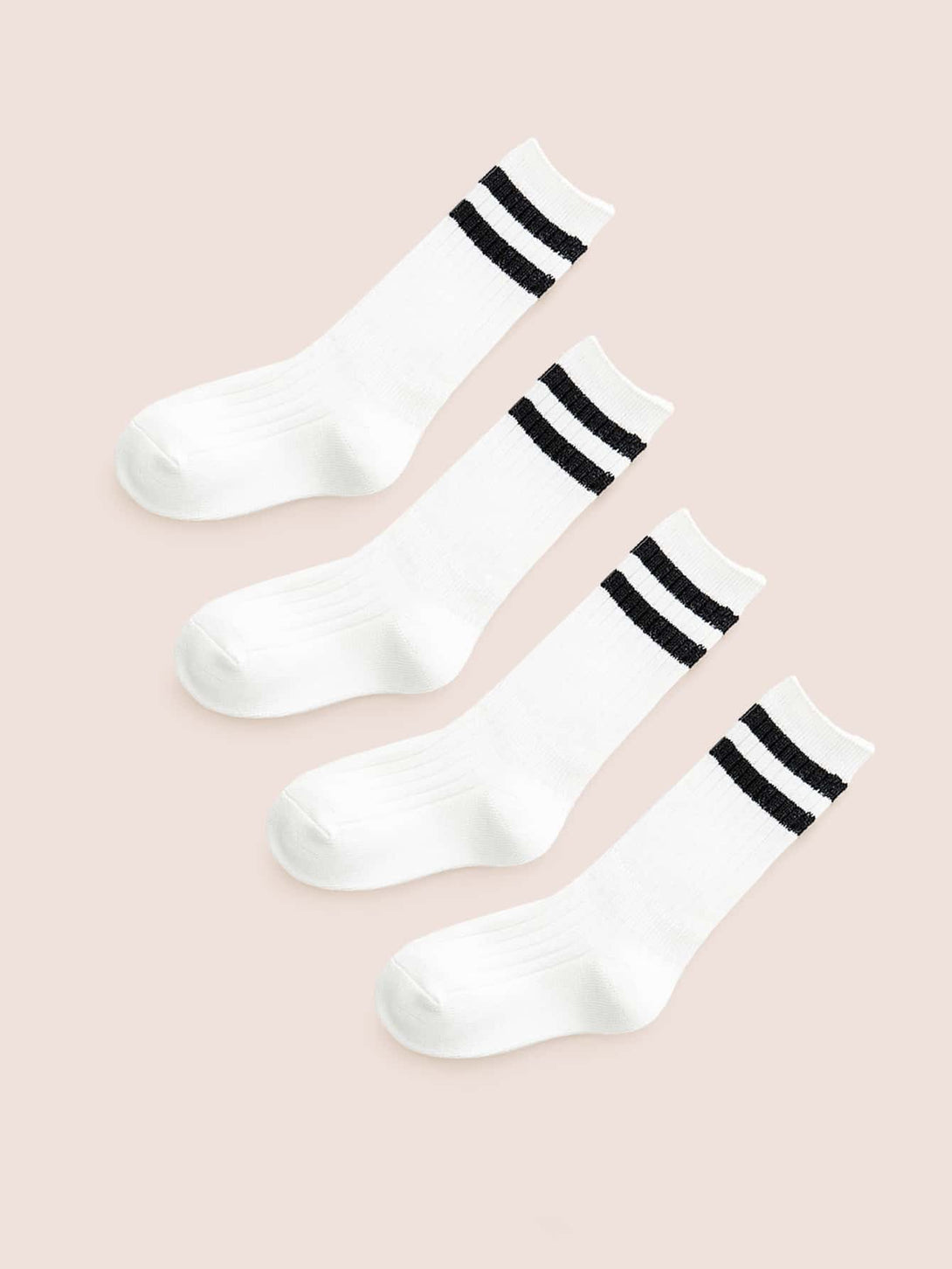 2pairs Kids Striped Ankle Socks - Negative Apparel