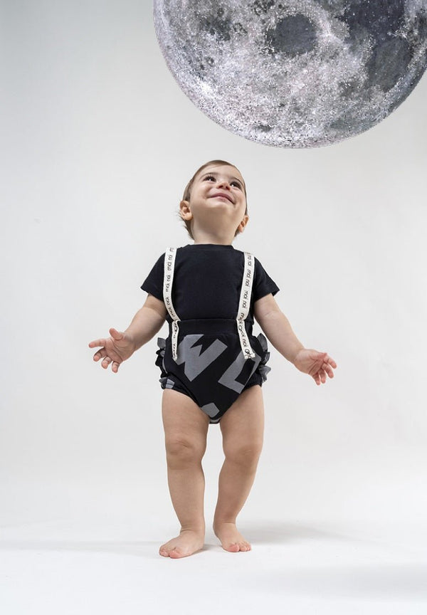 Adorable suspender 2 piece set for baby girls and boys - Negative Apparel