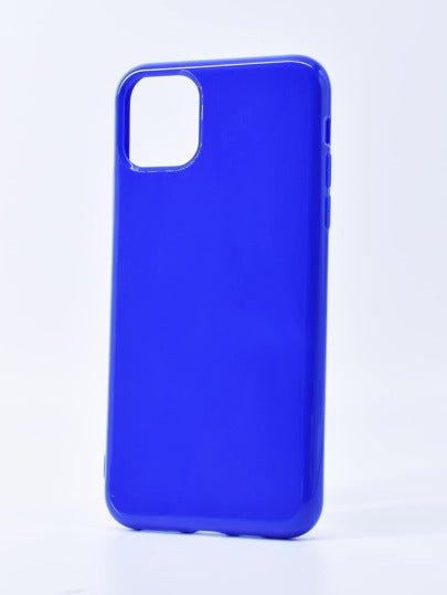 Blue Solid Silicone Rubber Case for iPhone - Negative Apparel