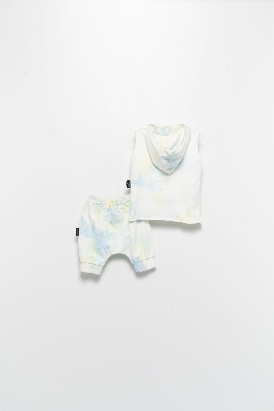 Hooded tie and dye top with brief elastic short for girls and boys. - Negative Apparel