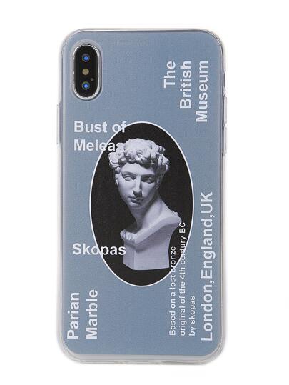 Letter Graphic And Aesthetic David Statue Mobile Cover - Negative Apparel